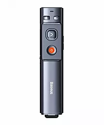 Лазерная указка Baseus Orange Dot Wireless Presenter Green Laser + USB Type-C Cable Gray (WKCD010013) - миниатюра 2