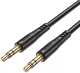 Аудіо кабель Hoco UPA24 Smooth AUX mini Jack 3.5mm M/M Cable 1 м black - мініатюра 3