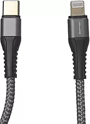 USB Кабель Jellico IP-190 18W 2A USB Type-C - Lightning Cable Black