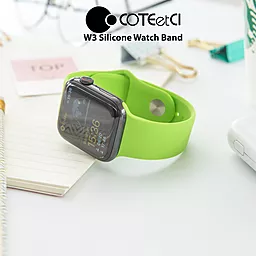 Сменный ремешок COTEetCI W3 Sport Band Green для умных часов Apple Watch 42mm/44mm/45mm/49mm (CS2086-GR) - миниатюра 4