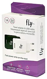 Сетевое зарядное устройство Fly Travel adapter + Micro Usb White