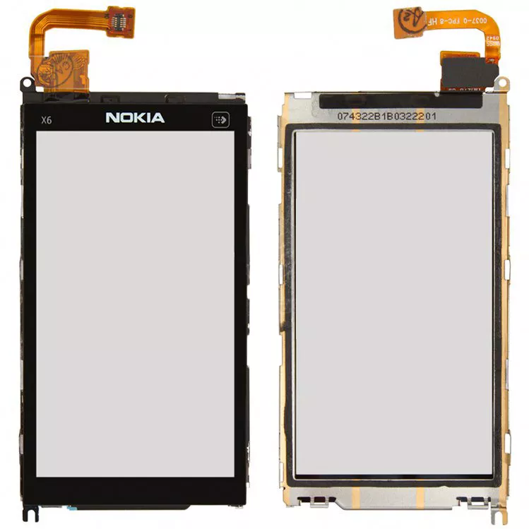 Сенсор (тачскрін) Nokia X6-00 with frame Black - фото 1