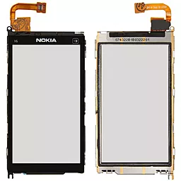 Сенсор (тачскрин) Nokia X6-00 with frame Black - фото Сенсор (тачскрин) Nokia X6-00 with frame Black