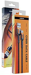 Кабель MOXOM MX-CB52 USB-A - Lightning 12w 2.4a 1м cable Black - мініатюра 2 Кабель MOXOM MX-CB52 USB-A - Lightning 12w 2.4a 1м cable Black - мініатюра 2