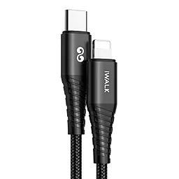 USB PD Кабель iWalk Twister USB Type-C - Lightning Cable Black (CST024CIP)