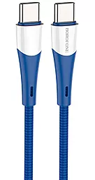 USB PD Кабель Borofone BX60 Superior 3A USB Type-C Type-C Cable Blue