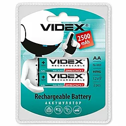Аккумулятор Videx AA (R6) 2500mAh 1шт - миниатюра 2