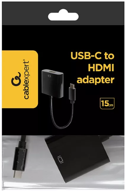 Відео перехідник (адаптер) USB Type-C - HDMI 4K@30Гц Black (A-CM-HDMIF-01) Cablexpert - фото 4