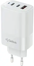 Сетевое зарядное устройство Gelius GP-HC065 65w PPS PD 2xUBS-C/USB-A ports charger white - фото Сетевое зарядное устройство Gelius GP-HC065 65w PPS PD 2xUBS-C/USB-A ports charger white