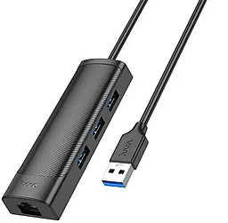 USB хаб Hoco HB42 4-in-1 black
