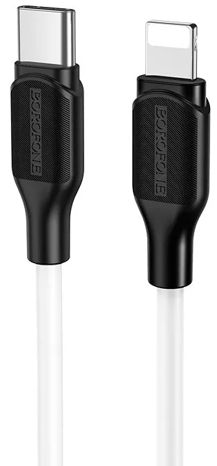 Кабель Borofone BX42 USB Type-C - Lightning 18w 3a 1м PD сable White - фото 1