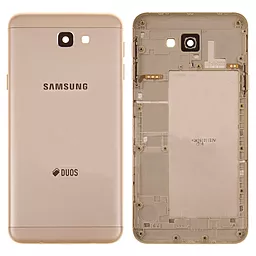 Задняя крышка корпуса Samsung Galaxy J5 Prime G570F со стеклом камеры Original Gold