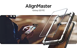 Защитное стекло Spigen для Samsung Galaxy S21 FE - ALIGNmaster (2 шт) Clear (AGL03088) - миниатюра 4