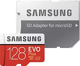Карта памяти Samsung microSDXC 128GB Evo Plus Class 10 UHS-I U3 + SD-адаптер (MB-MC128HA/RU)