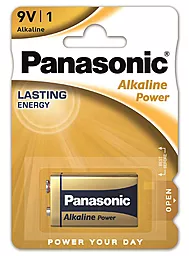 Батарейка Panasonic 6LR61 (крона) Alkaline Power 1шт (6LR61REB/1BP)
