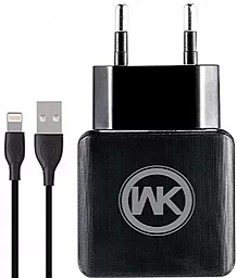 Сетевое зарядное устройство Remax WP-U11 2a 2xUSB-A ports home charger + Lightning cable Black - фото Сетевое зарядное устройство Remax WP-U11 2a 2xUSB-A ports home charger + Lightning cable Black