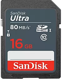 Карта пам'яті SanDisk 16GB SDHC class 10 UHS-1 (SDSDUNS-016G-GN3IN) - фото Карта пам'яті SanDisk 16GB SDHC class 10 UHS-1 (SDSDUNS-016G-GN3IN)