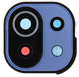 Стекло камеры Xiaomi Mi 11 Lite / Mi 11 Lite 5G / 11 Lite 5G NE с рамкой Original Bubblegum Blue - фото Стекло камеры Xiaomi Mi 11 Lite / Mi 11 Lite 5G / 11 Lite 5G NE с рамкой Original Bubblegum Blue