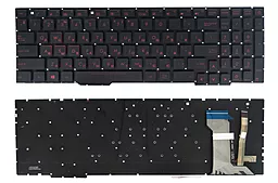 Клавіатура для ноутбуку Asus GL553 series без рамки з підсвіткою чорна