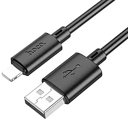 Кабель Hoco X88 Gratified USB-A - Lightning 12w 2.4a 1м cable Black - мініатюра 2 Кабель Hoco X88 Gratified USB-A - Lightning 12w 2.4a 1м cable Black - мініатюра 2