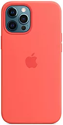 Чохол Apple Silicone Case Full with MagSafe and SplashScreen для Apple для iPhone 12  / iPhone 12 Pro Pink Citrus