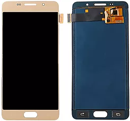 Дисплей Samsung Galaxy A5 A510 2016 з тачскріном, (OLED), Gold
