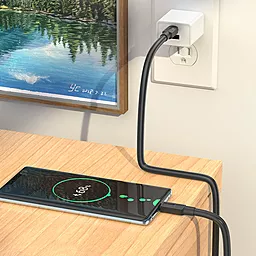 Кабель Hoco X84 USB Type-C - Type-C 60w 3a 1м PD cable Black - мініатюра 4 Кабель Hoco X84 USB Type-C - Type-C 60w 3a 1м PD cable Black - мініатюра 4