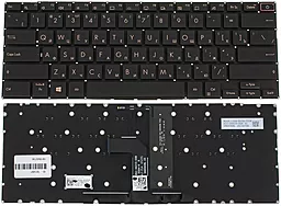 Клавиатура для ноутбука Asus UX393 series с подсветкой клавиш без рамки Black