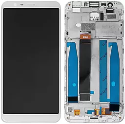 Дисплей Meizu M8c, M8c Lite (M809, M810) с тачскрином и рамкой, White - фото Дисплей Meizu M8c, M8c Lite (M809, M810) с тачскрином и рамкой, White
