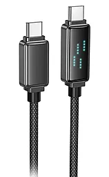 Кабель Borofone BU53 Meteor USB Type-C - Type-C 60w 3a 1.2м PD cable Black - фото Кабель Borofone BU53 Meteor USB Type-C - Type-C 60w 3a 1.2м PD cable Black
