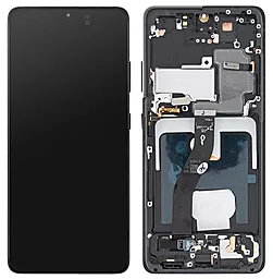 Дисплей Samsung Galaxy S21 Ultra G998 с тачскрином и рамкой, (OLED), Black