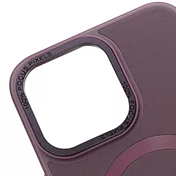 Чехол Epik Bonbon Leather Metal Style with MagSafe для Apple iPhone 13 Plum - миниатюра 2