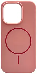 Чохол Silicone Case Full Fine Ring MagSafe для Apple iPhone 15 Pro Pink - фото Чохол Silicone Case Full Fine Ring MagSafe для Apple iPhone 15 Pro Pink