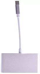 Upex USB Type-C — Type-C/USB3.0x3 Silver (UP10121) - миниатюра 3