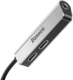 Аудио-переходник Baseus L52 3in1 Lightning Sound+Charge Adapter Silver (CALL52-S1) - миниатюра 3