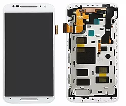 Дисплей Motorola Moto X2 (XT1085, XT1092, XT1093, XT1095, XT1096, XT1097) с тачскрином и рамкой, White