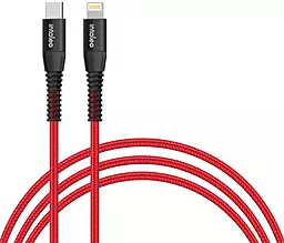 Кабель Intaleo CBRNYTL1 USB Type-C - Lightning 18w 3a 1.2м PD сable Red (1283126504129) - фото Кабель Intaleo CBRNYTL1 USB Type-C - Lightning 18w 3a 1.2м PD сable Red (1283126504129)