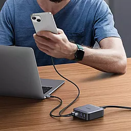 Сетевое зарядное устройство Ugreen CD327 65w 2xUSB-C/2xUSB-A ports fast charger grey (90747) - миниатюра 5 Сетевое зарядное устройство Ugreen CD327 65w 2xUSB-C/2xUSB-A ports fast charger grey (90747) - миниатюра 5