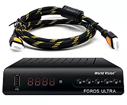 Комплект цифрового ТВ World Vision Foros Ultra + Кабель HDMI - фото Комплект цифрового ТВ World Vision Foros Ultra + Кабель HDMI