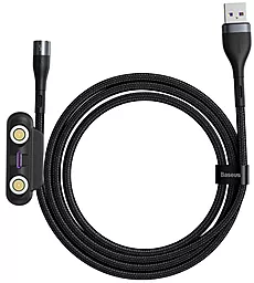 USB Кабель Baseus Zinc Magnetic 5A 3-in-1 USB to Type-C/Lightning/micro USB cable black/grey (CA1T3-BG1)