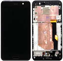 Дисплей HTC U Play 5.2 (U-2u, 2PZM3) с тачскрином и рамкой, Black