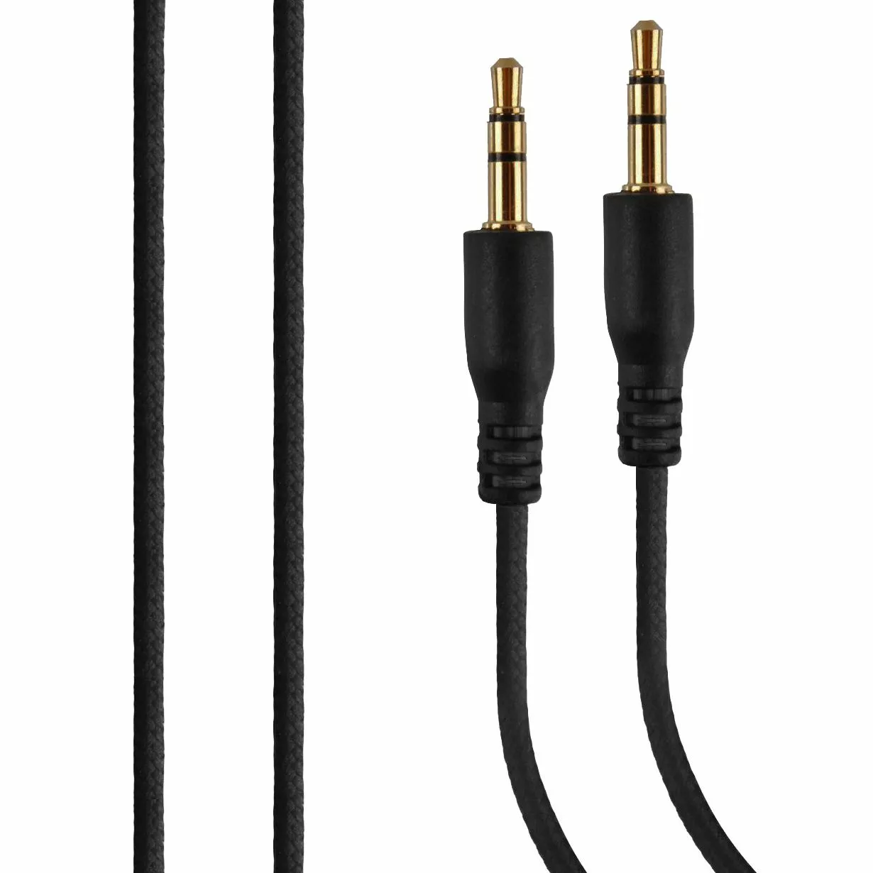 Аудио кабель 1TOUCH AUX mini Jack 3.5mm M/M Cable 1 м black - фото 1
