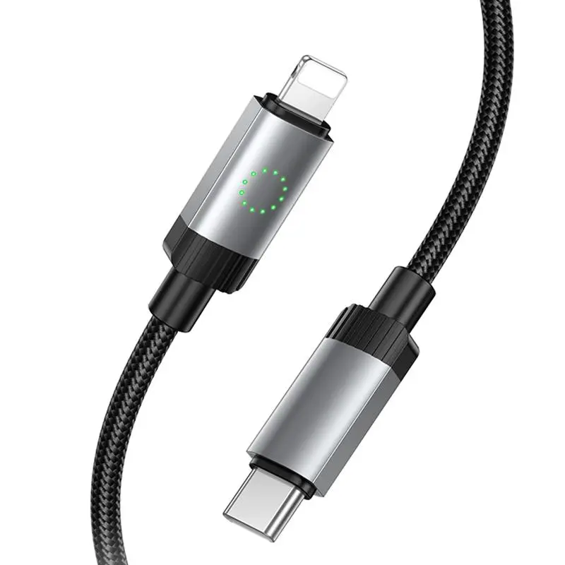 Кабель Hoco X117 USB Type-C - Lightning 27w 3a 1м PD cable Black - фото 3