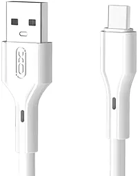 Кабель XO Rock NB230 USB-A - Type-C 12w 2.4a 1м cable White - фото Кабель XO Rock NB230 USB-A - Type-C 12w 2.4a 1м cable White