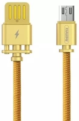 Кабель Remax Dominator USB-A - micro USB 12w 2.4a 1м cable Gold (RC-064m) - фото 1
