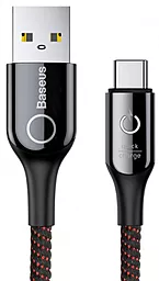 Кабель USB Baseus с Автоотключением Light USB Type-C Cable  Black (CATCD-01)