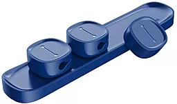 Держатель проводов Baseus Peas Cable Clip Dark Blue (ACWDJ-03) - фото Держатель проводов Baseus Peas Cable Clip Dark Blue (ACWDJ-03)