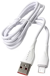 USB Кабель PROFIT LS-611 25W micro USB Cable White
