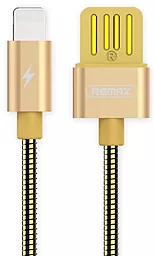 Кабель Remax Metal Serpent USB-A - Lightning 12w 2.4a 1м cable Gold (RC-080i) - фото Кабель Remax Metal Serpent USB-A - Lightning 12w 2.4a 1м cable Gold (RC-080i)