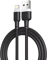 USB Кабель XO NB208 Liquid Silicone 2.4A Lightning Cable Black